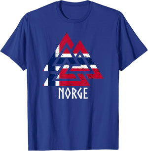 Norwegian Norway Viking Norway Norwegian Flag , Black, S T-Shirt - T-Shirt | Royal