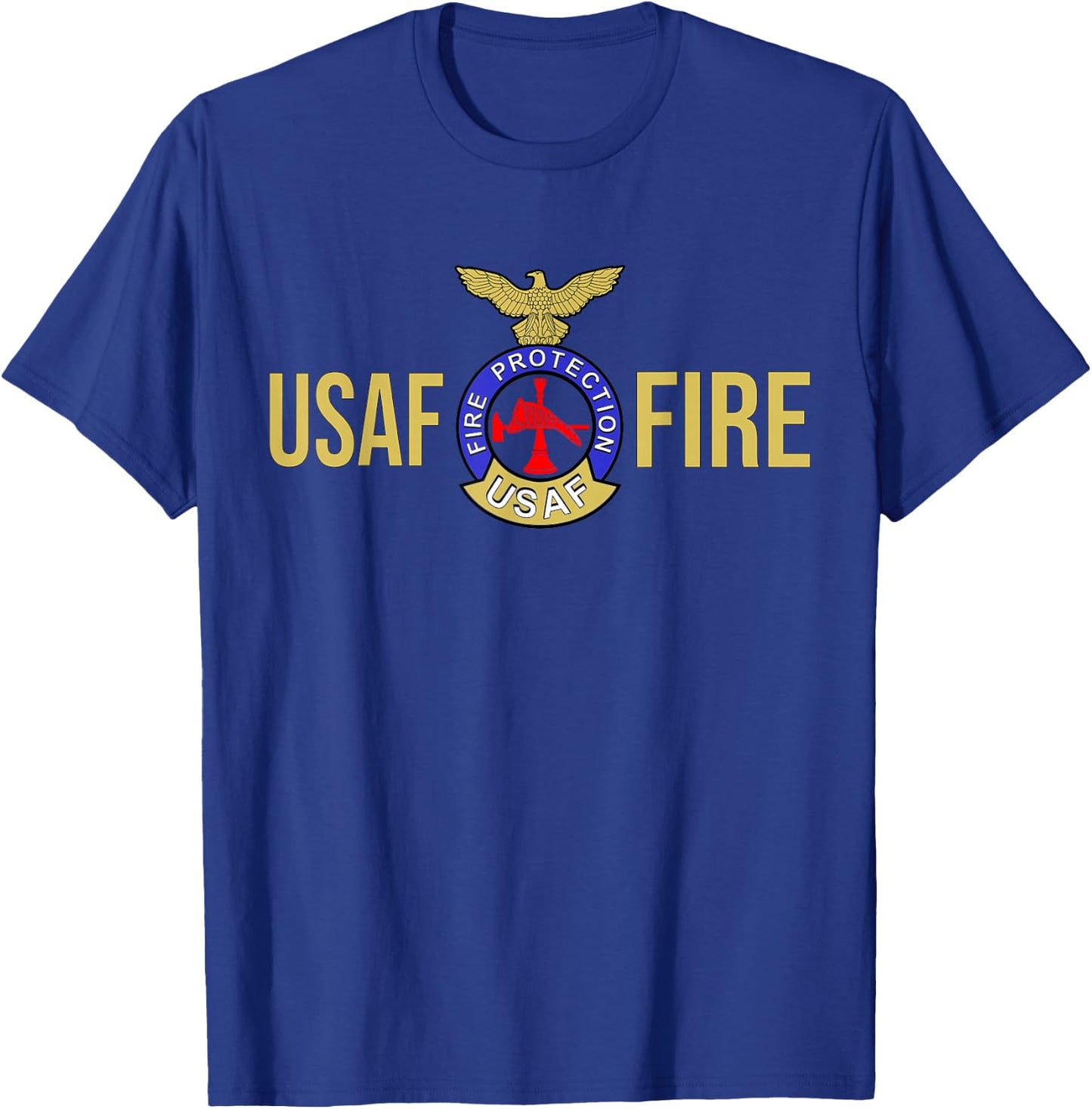 US AIR Force USAF FIRE Protection Rescue Hazmat T-Shirt - T-Shirt | Royal