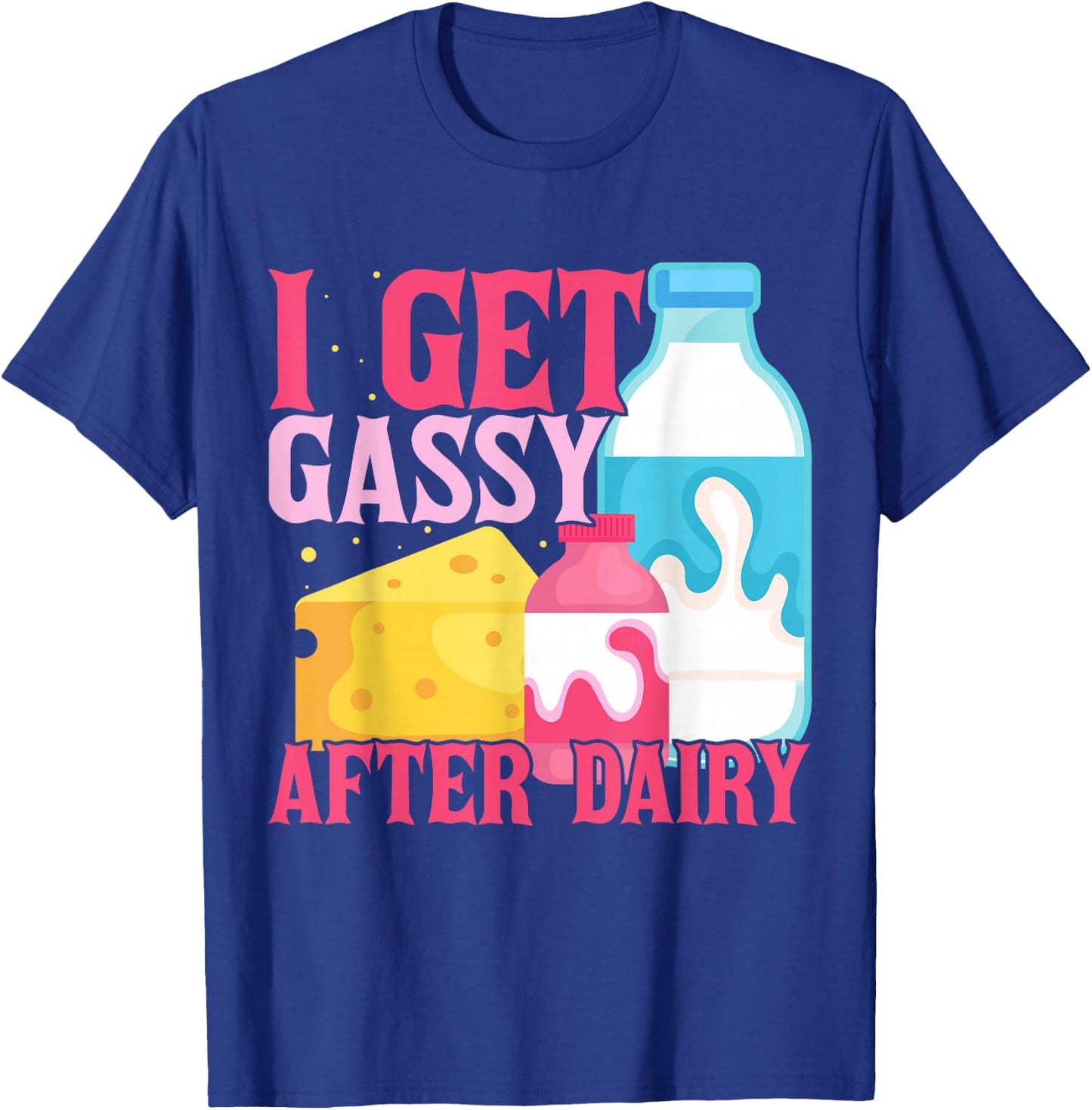 Milk Lactose Intolerant Cheese T-Shirt - T-Shirt | Royal