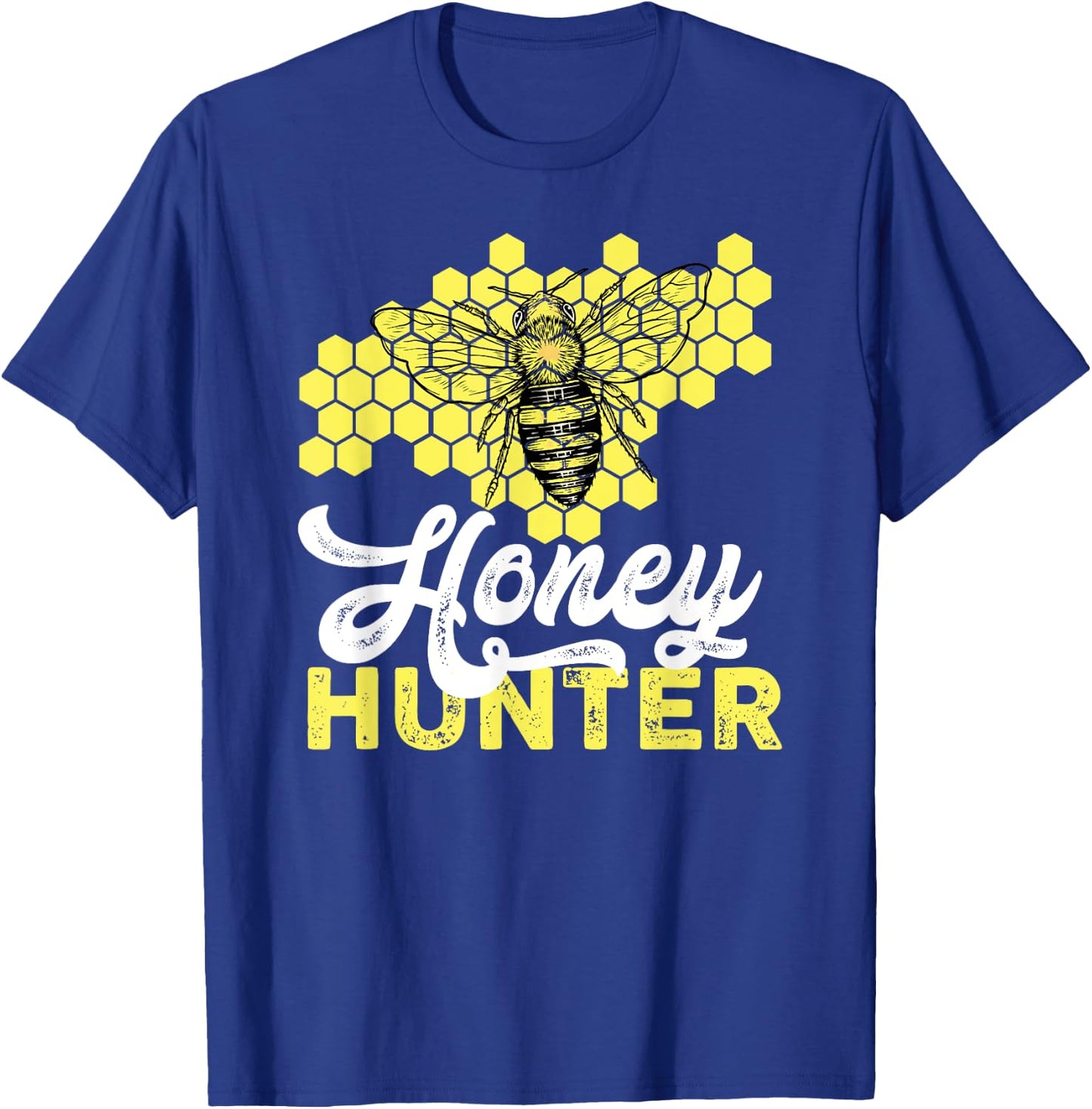 Beekeeper Honeycomb Bee Honey Hunter T-Shirt - T-Shirt | Royal