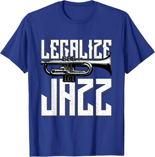 Legalize Jazz Style Saxophone Player Music Lover Jazz Music T-Shirt - T-Shirt | Royal