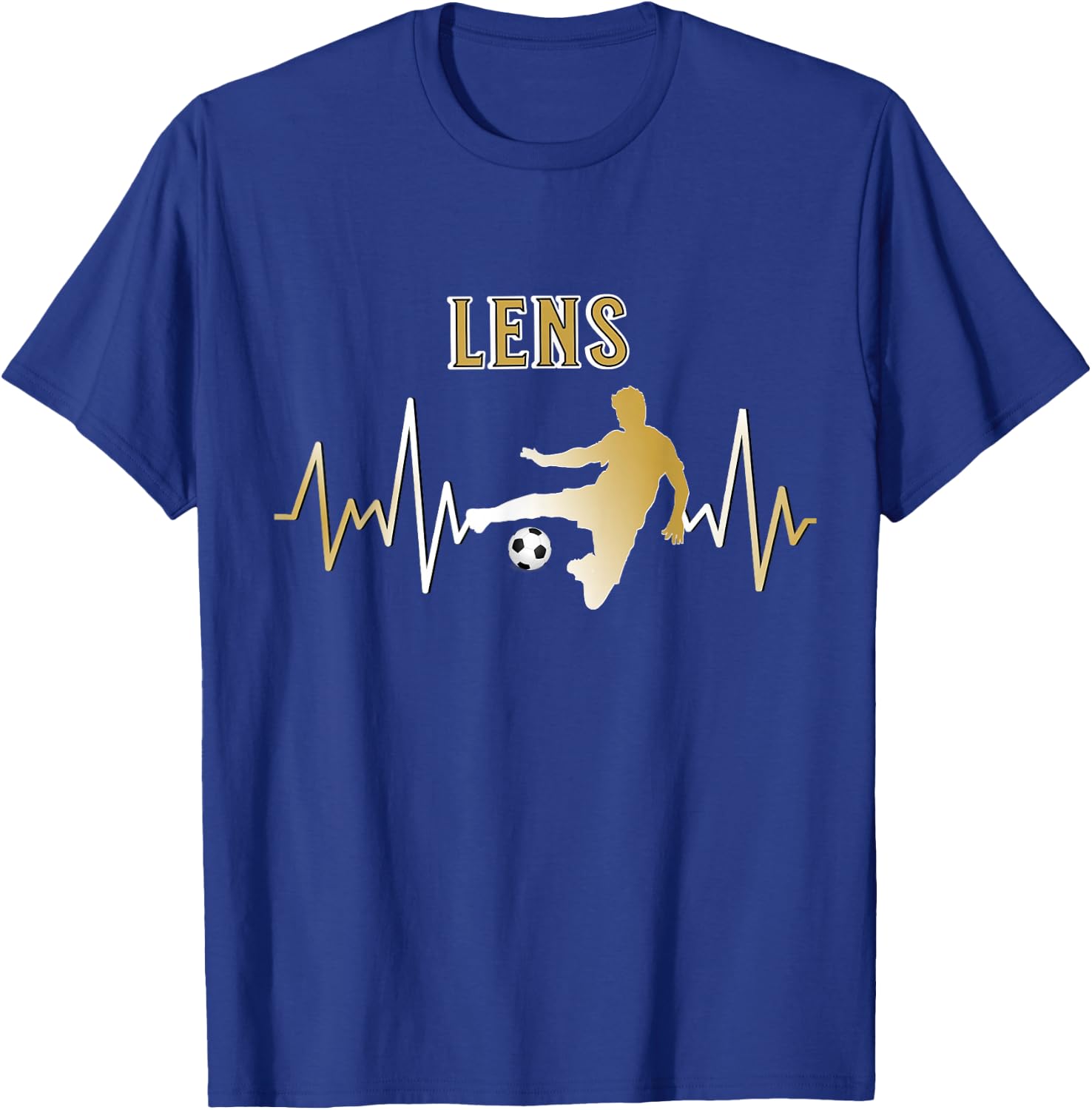 Lensois Football Lens Supporter Gift , Black, S T-Shirt - T-Shirt | Royal
