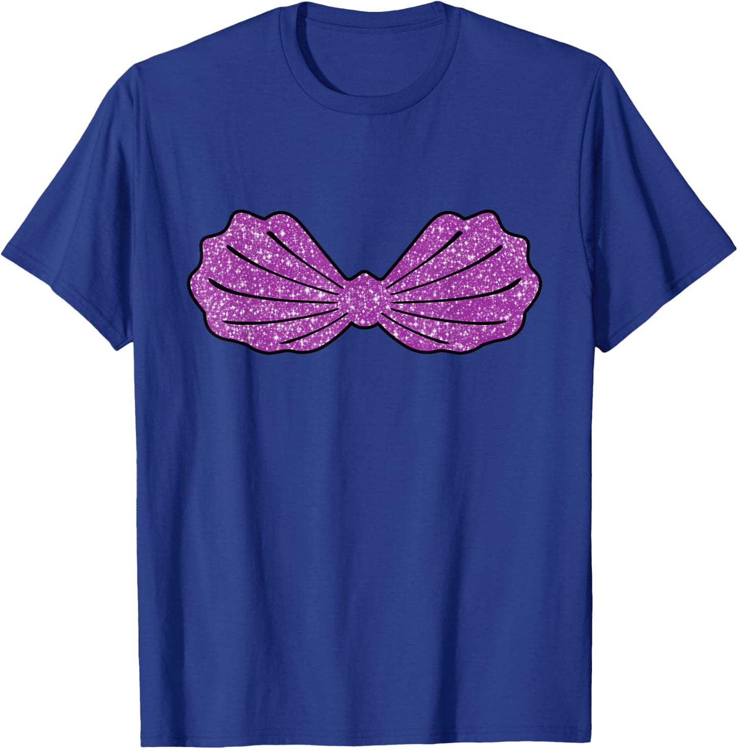Mermaid purple Sea shell Bra The Mermaid Looks Like Me T-Shirt - T-Shirt | Royal