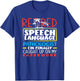 Retired Speech Language Therapist Pathologist Caught Up T-Shirt - T-Shirt | Royal