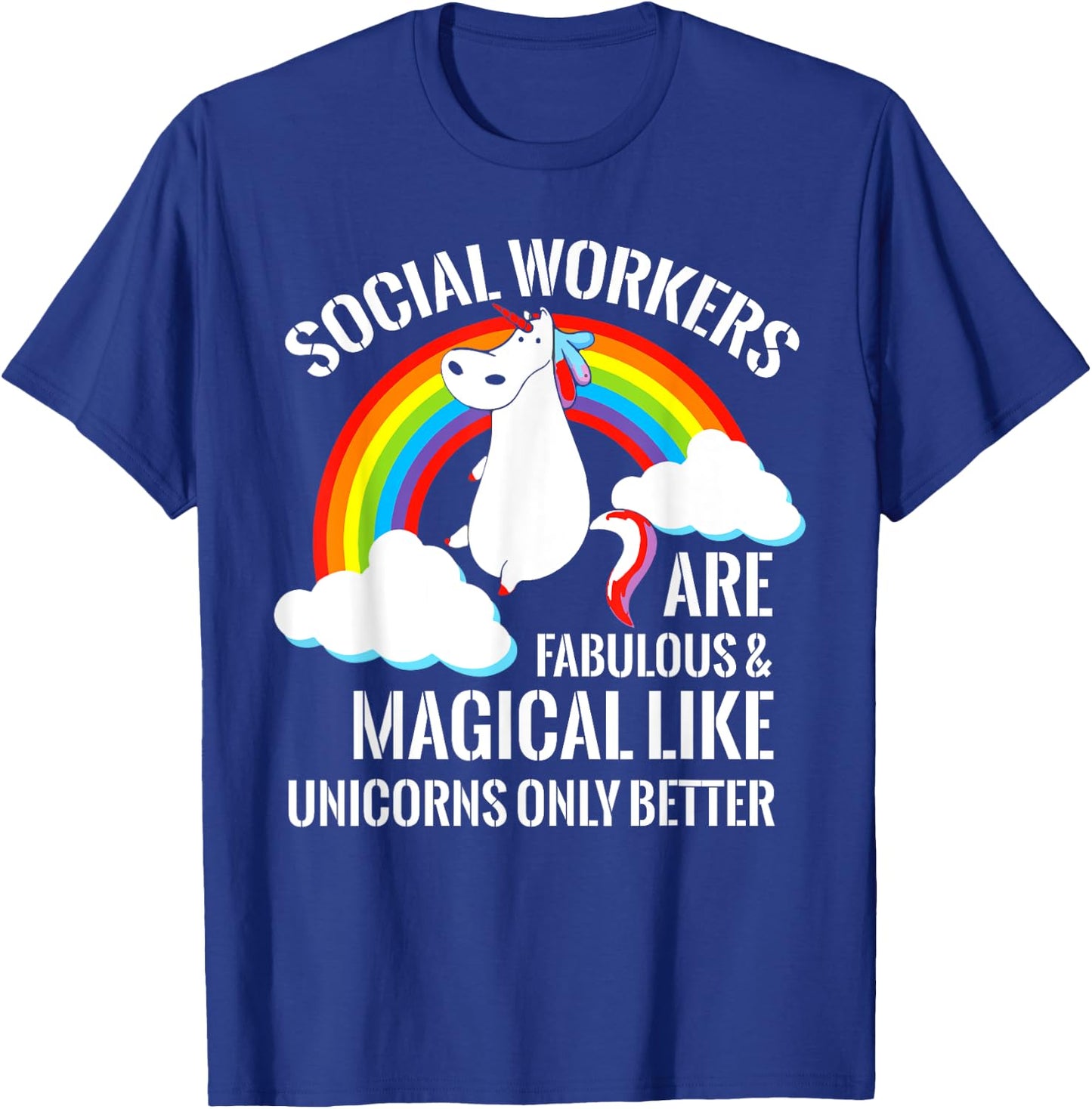 Essential Social Worker Gifts Unicorn Social-Worker Gift T-Shirt - T-Shirt | Royal