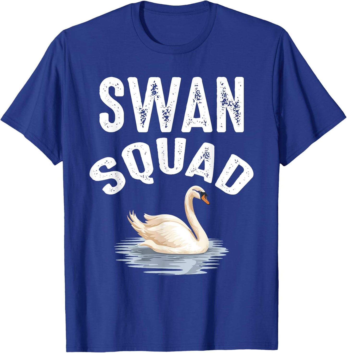 Swan Squad Cool Zoo Animal Lover White Swan Birthday Squad T-Shirt - T-Shirt | Royal
