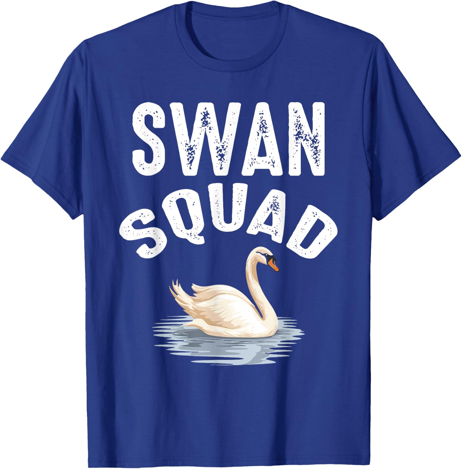 Swan Squad Cool Zoo Animal Lover White Swan Birthday Squad T-Shirt - T-Shirt | Royal