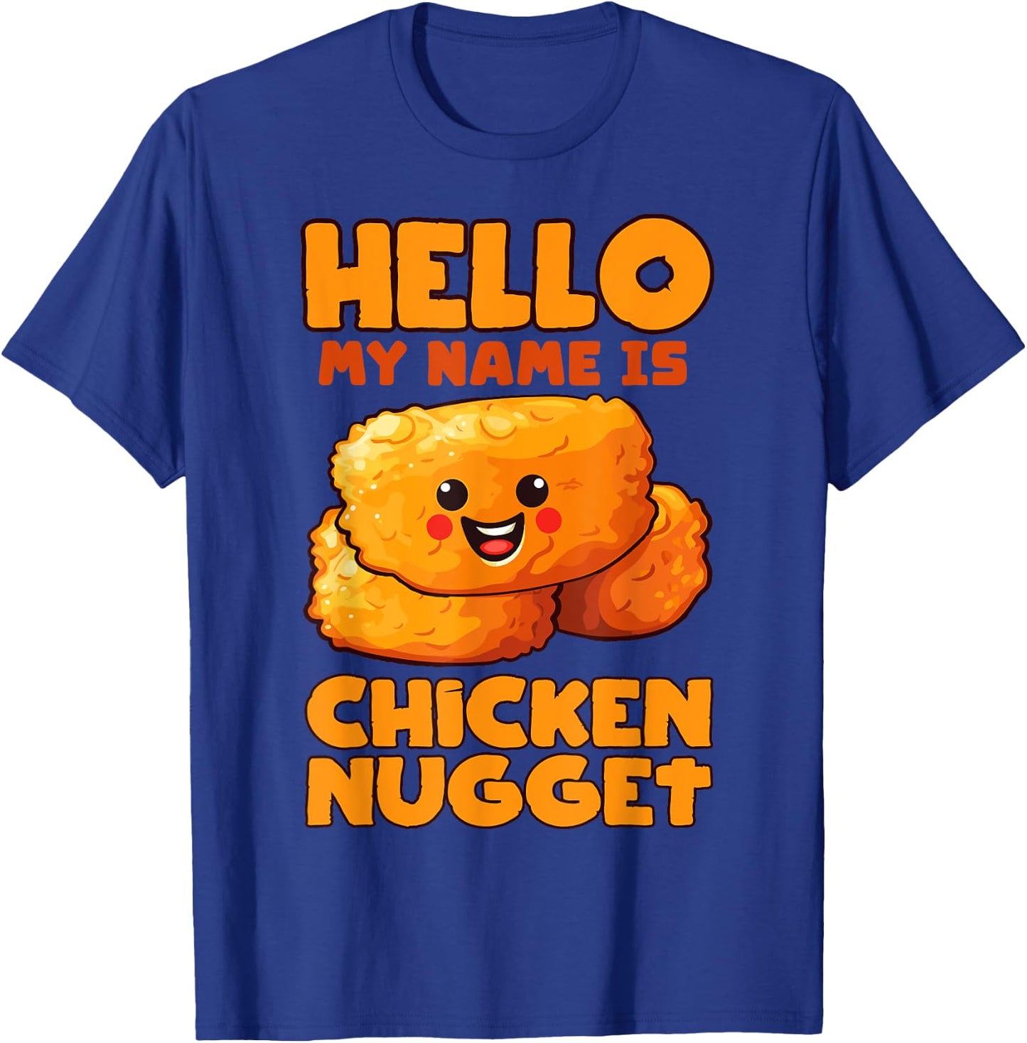 Hello My Name is Chicken Nugget Costume Kids Chicken Nugget T-Shirt - T-Shirt | Royal
