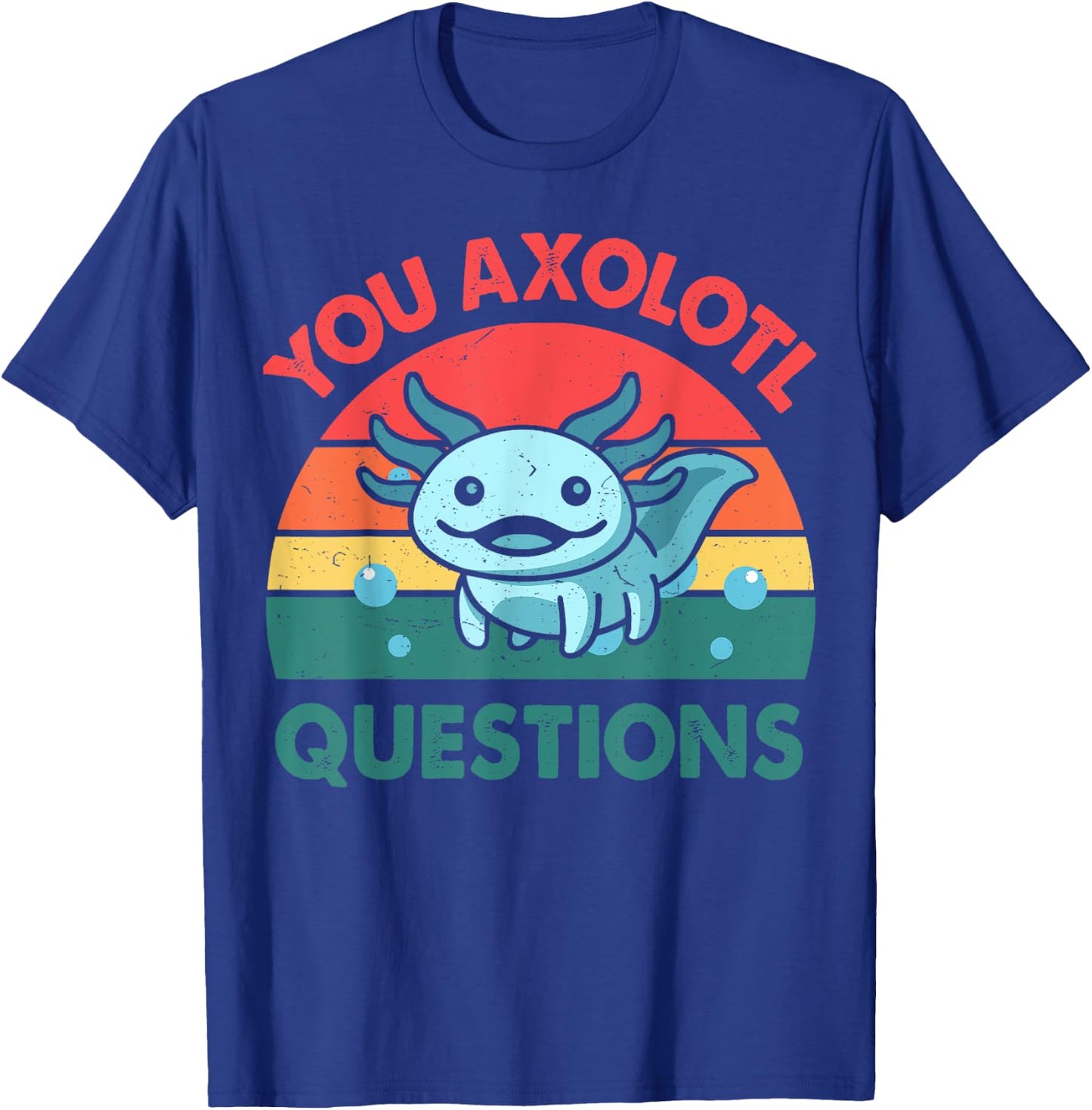 Axolotl-Shirt You Axolotl Questions Cute Costume Kids Men T-Shirt - T-Shirt | Royal