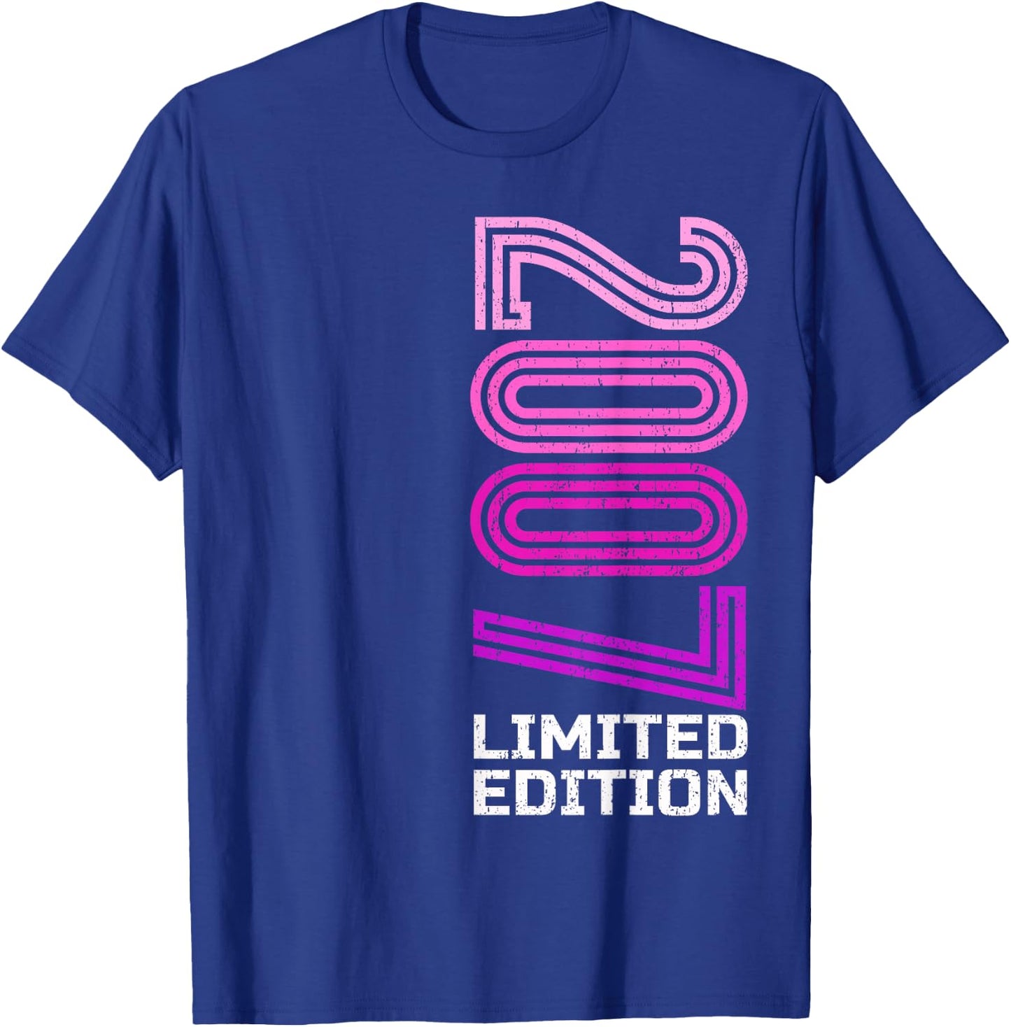 18 years man woman 2007 birthday 18 years limited edition , Black, S T-Shirt - T-Shirt | Royal