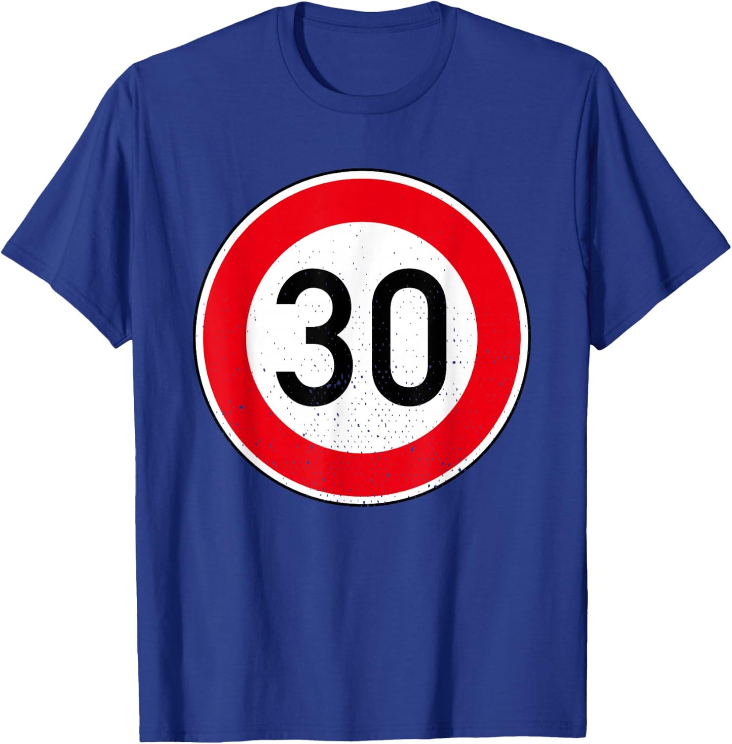 Geschenke zum 30. Geburtstag für Männer mit 30 kmh - 30. Geburtstag Schild Tempolimit 30 Geschwindigkeit Tempo 30 Schwarz Klein EU S T-Shirt - T-Shirt | Royal