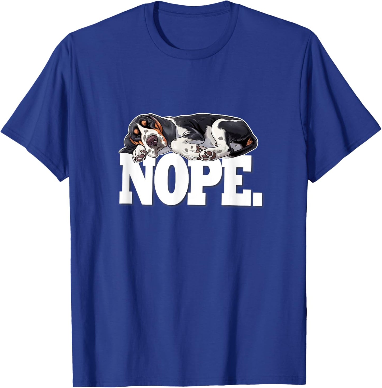 Funny Napping NOPE Bluetick Coonhound Lover T-Shirt - T-Shirt | Royal
