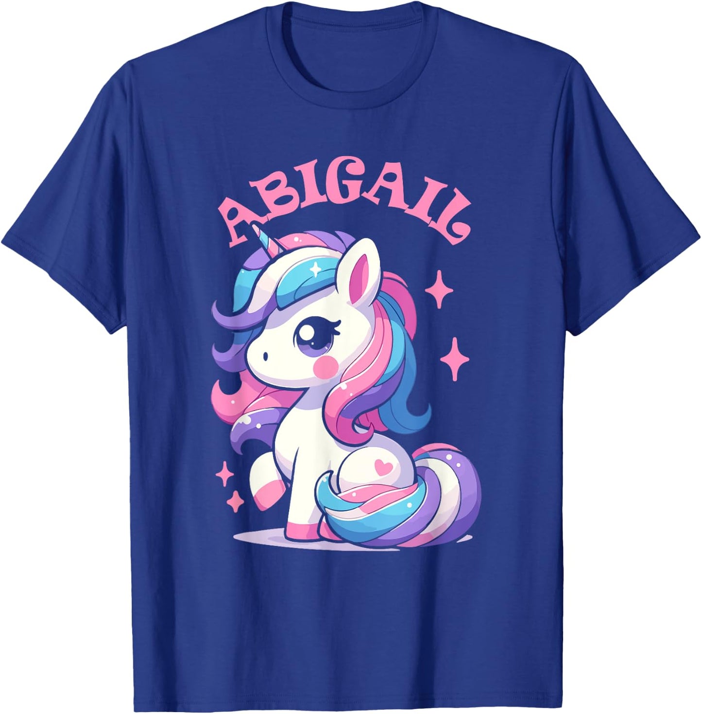 Abigail Cute Unicorn Design for Girls Name Abigail T-Shirt - T-Shirt | Royal