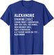 Man Humor Name Custom Alexander Definition , Black, S T-Shirt - T-Shirt | Royal