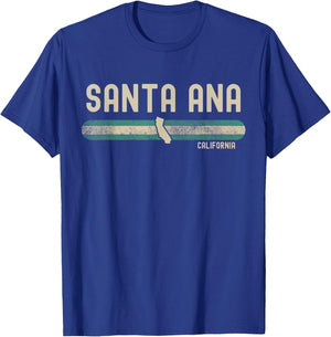 Santa Ana CA | California | Travel & 80s Style T-Shirt - T-Shirt | Royal