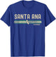 Santa Ana CA | California | Travel & 80s Style T-Shirt - T-Shirt | Royal