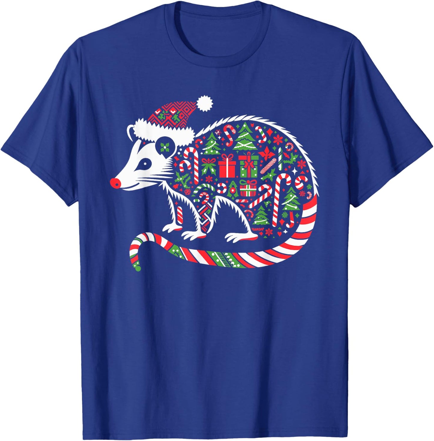 Christmas Tree Candy Possum Santa Christmas Kids T-Shirt - T-Shirt | Royal