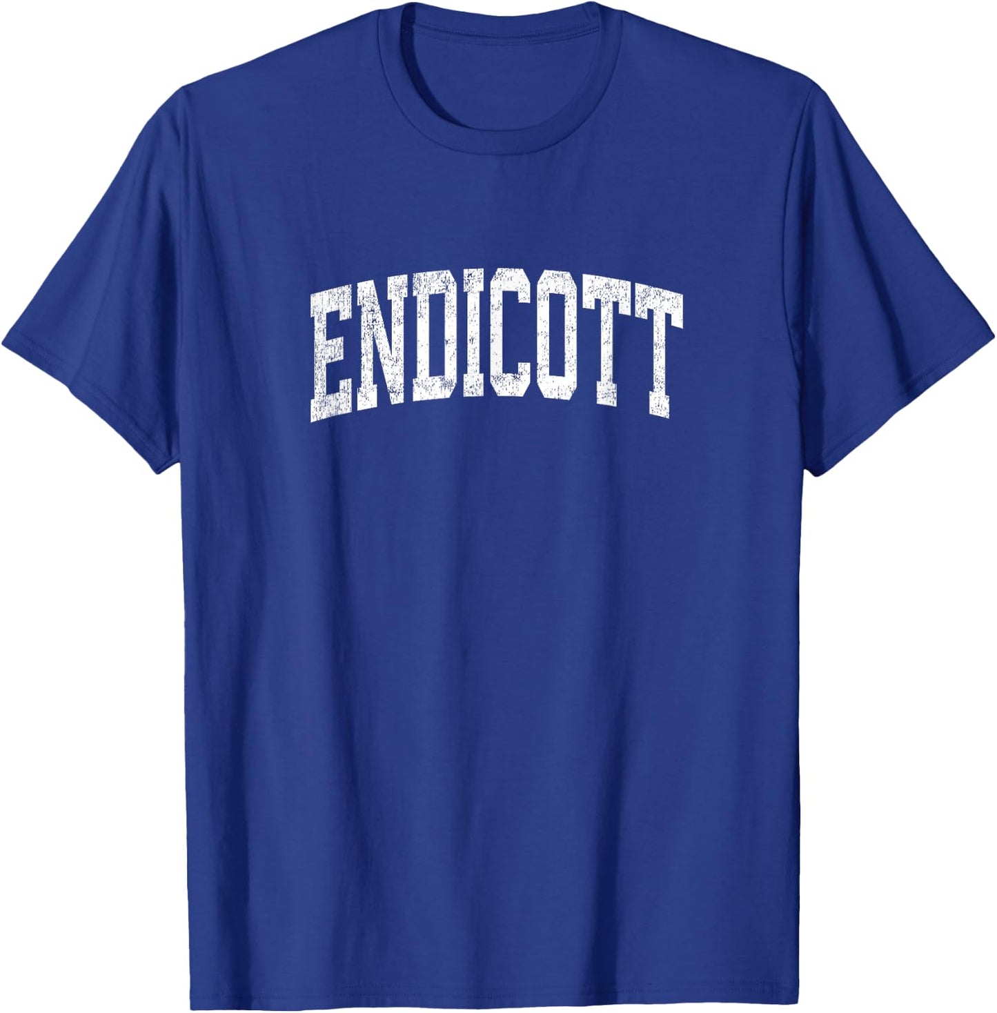 Endicott New York NY Vintage Athletic Sports Design T-Shirt - T-Shirt | Royal