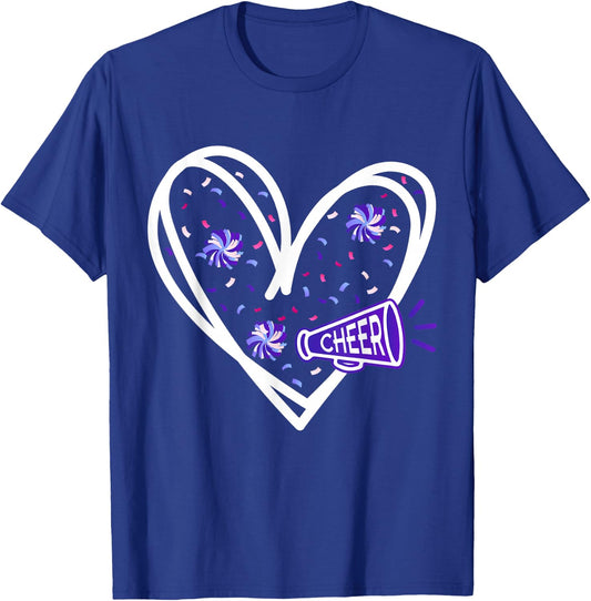 Love Cheer Girl Cheerleading Cheerleader Cheer Practice T-Shirt - T-Shirt | Royal