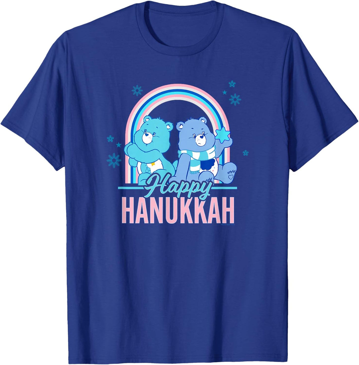Care Bears Vintage Grumpy & Bedtime Bear Happy Hanukkah Duo T-Shirt - T-Shirt | Royal