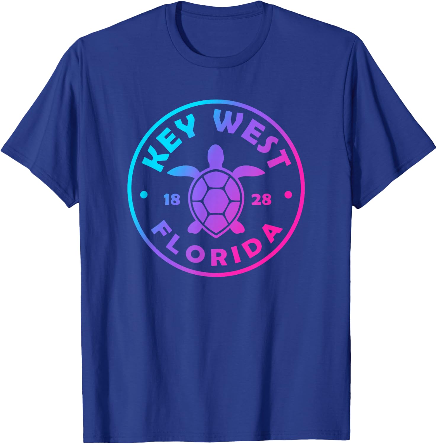 Key West Florida Sea Turtle Tie Dye Beach Vacation Souvenir T-Shirt - T-Shirt | Royal