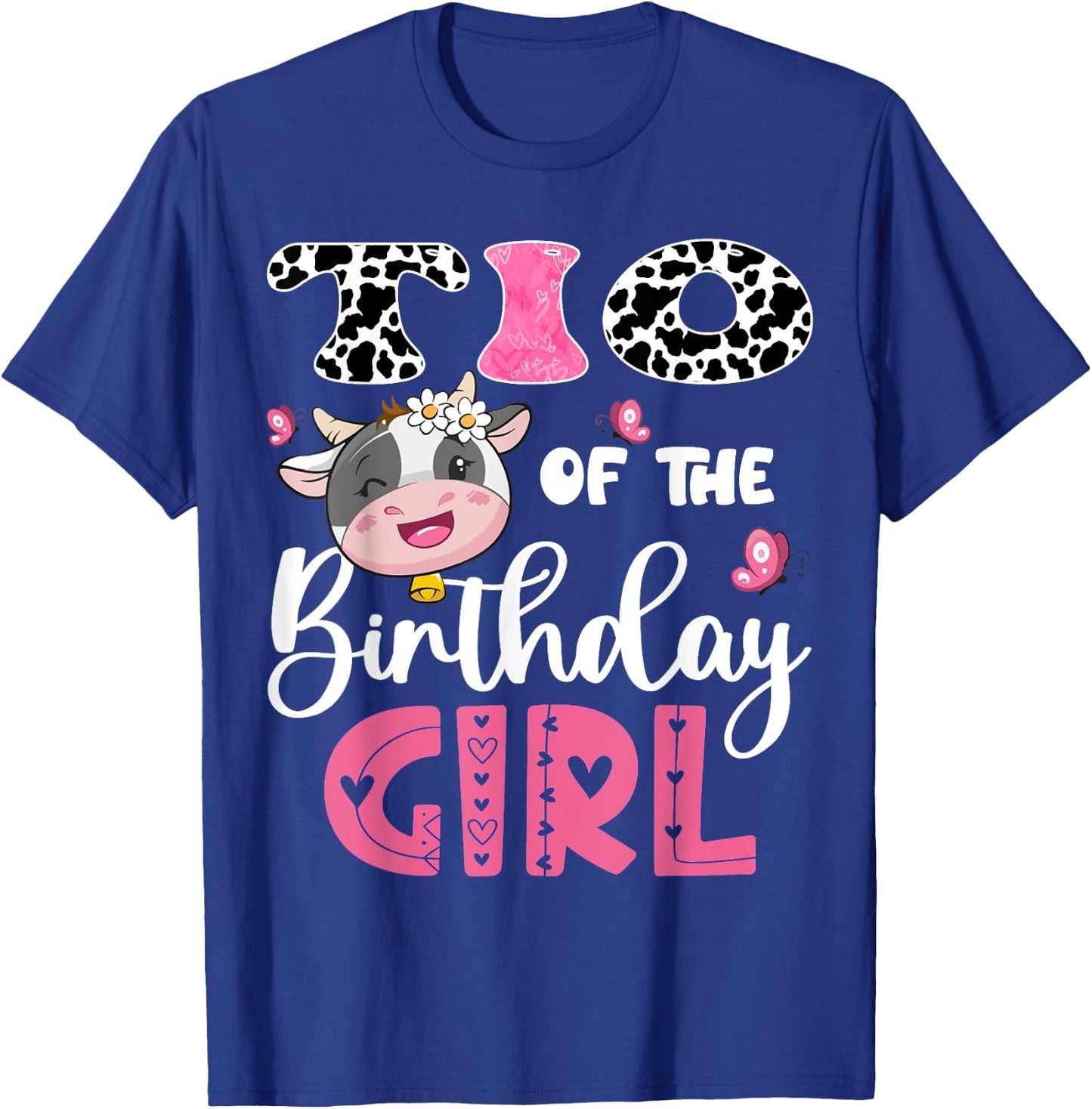 Tio Of The Birthday Girl Farm Cow 1St Birthday Party T-Shirt - T-Shirt | Royal