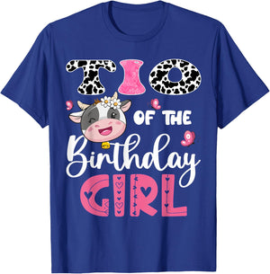 Tio Of The Birthday Girl Farm Cow 1St Birthday Party T-Shirt - T-Shirt | Royal