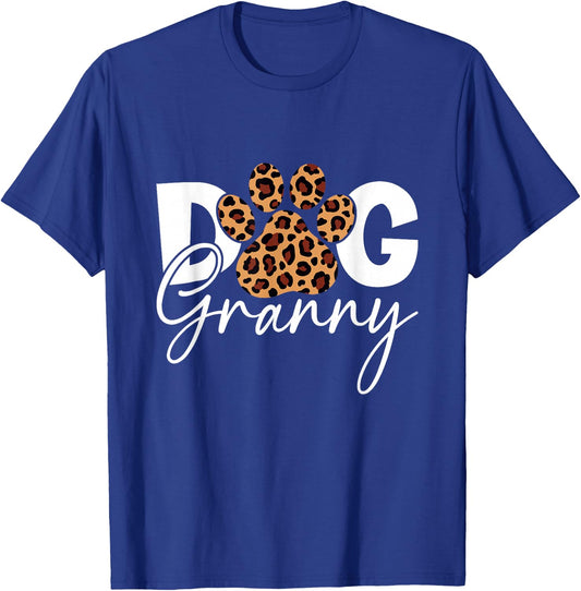 Funny Dog Granny Leopard Skin Paw for Pet Lover Graphic T-Shirt - T-Shirt | Royal