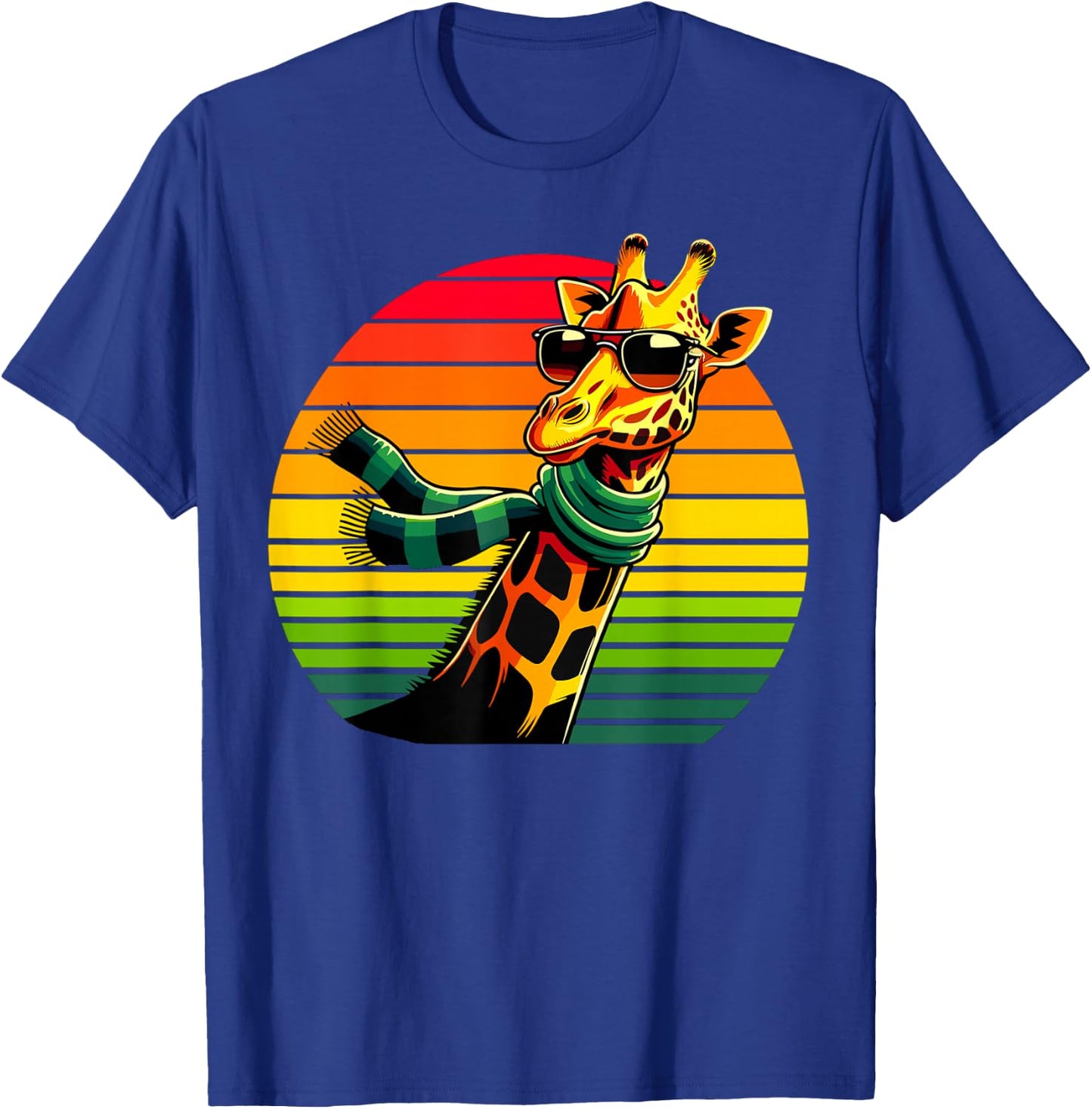 Giraffe Vintage Animal Sunglasses Giraffe T-Shirt - T-Shirt | Royal