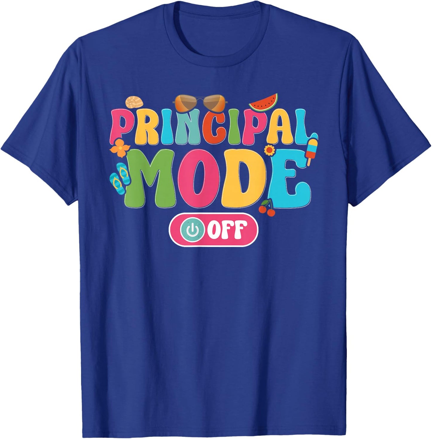 Principal Last Day of School Principal Groovy Summer Break T-Shirt - T-Shirt | Royal