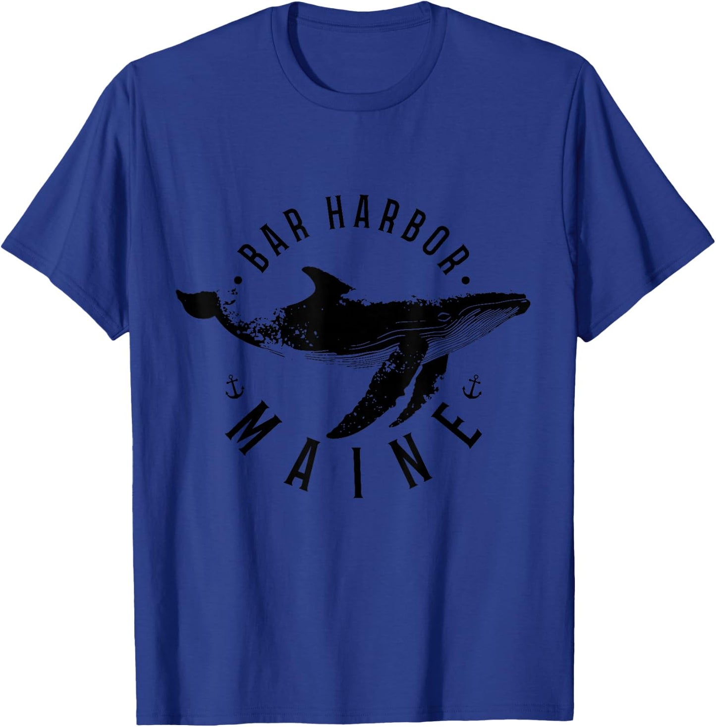 Bar Harbor Maine Souvenir Whale Ocean Nautical T-Shirt - T-Shirt | Royal