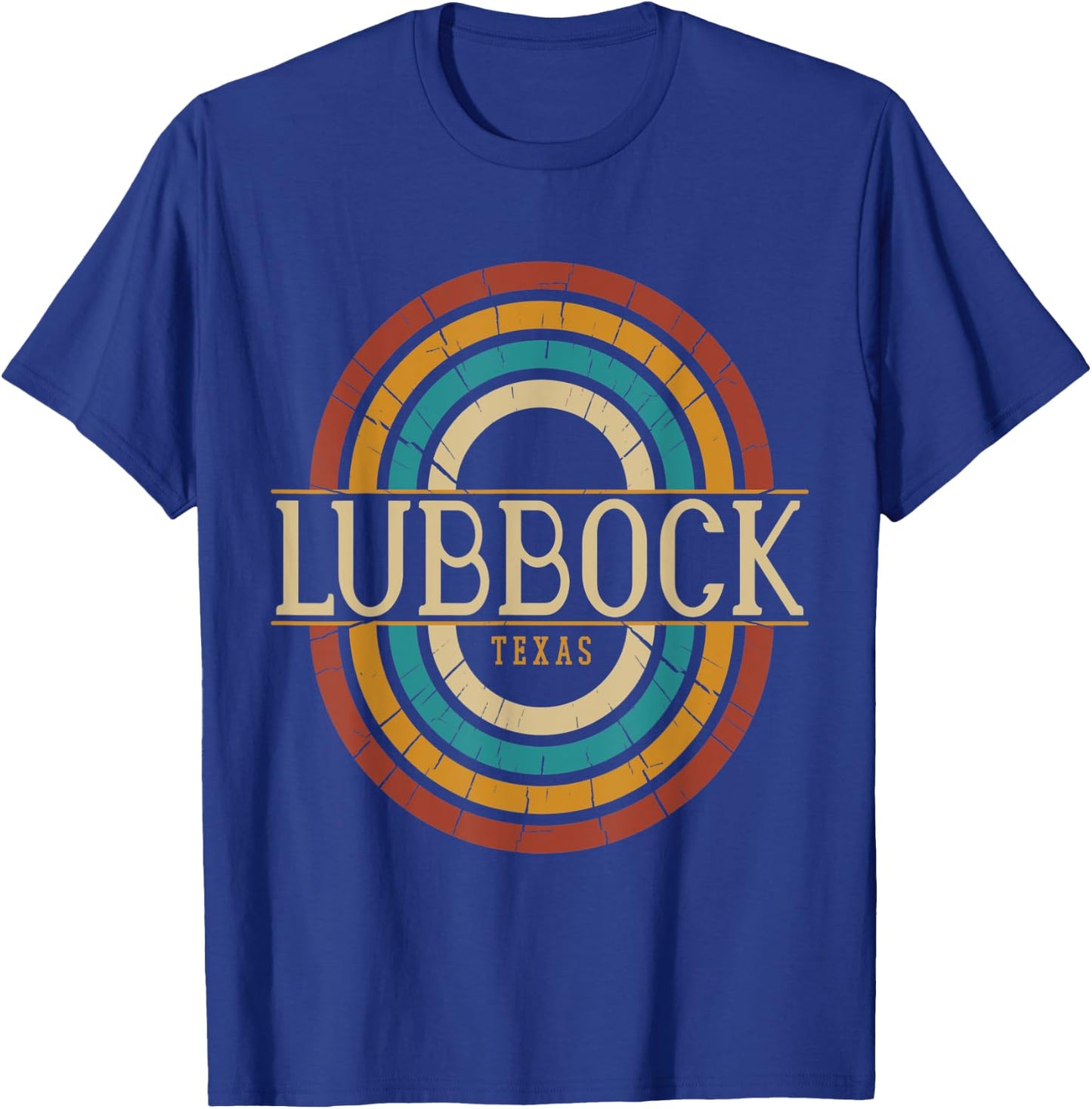 Vintage Retro Lubbock Texas TX Women Men Souvenirs T-Shirt - T-Shirt | Royal
