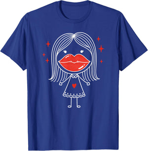 Lip Filler Injection Funny Sarcastic Beauty Glam Girl Red T-Shirt - T-Shirt | Royal