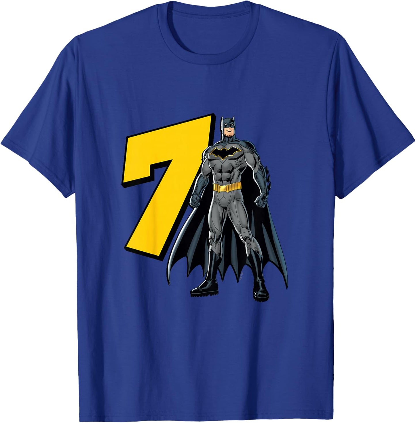 Kids Batman Super Hero 7th Birthday T-Shirt - T-Shirt | Royal