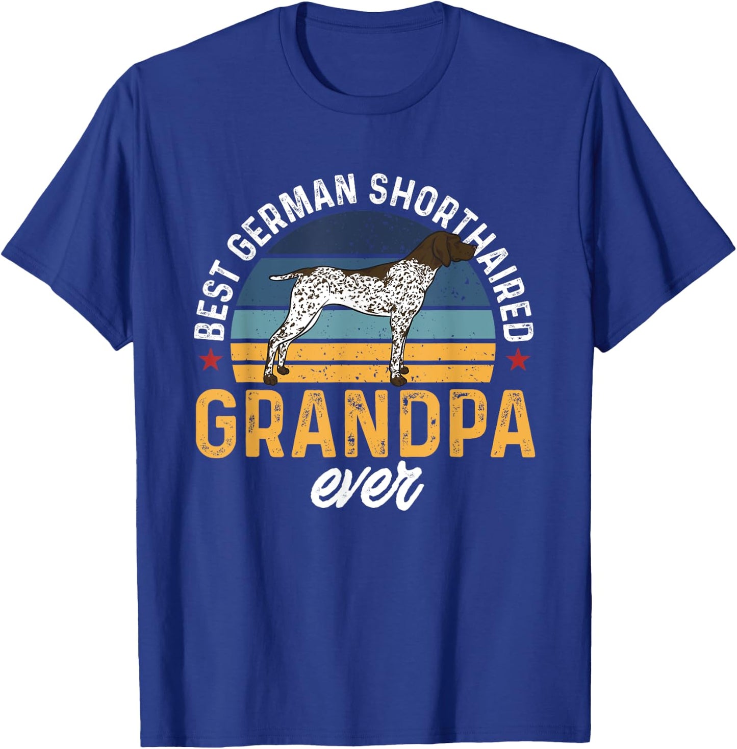 Best German Shorthaired Pointer Grandpa Ever GSP Dog T-Shirt - T-Shirt | Royal