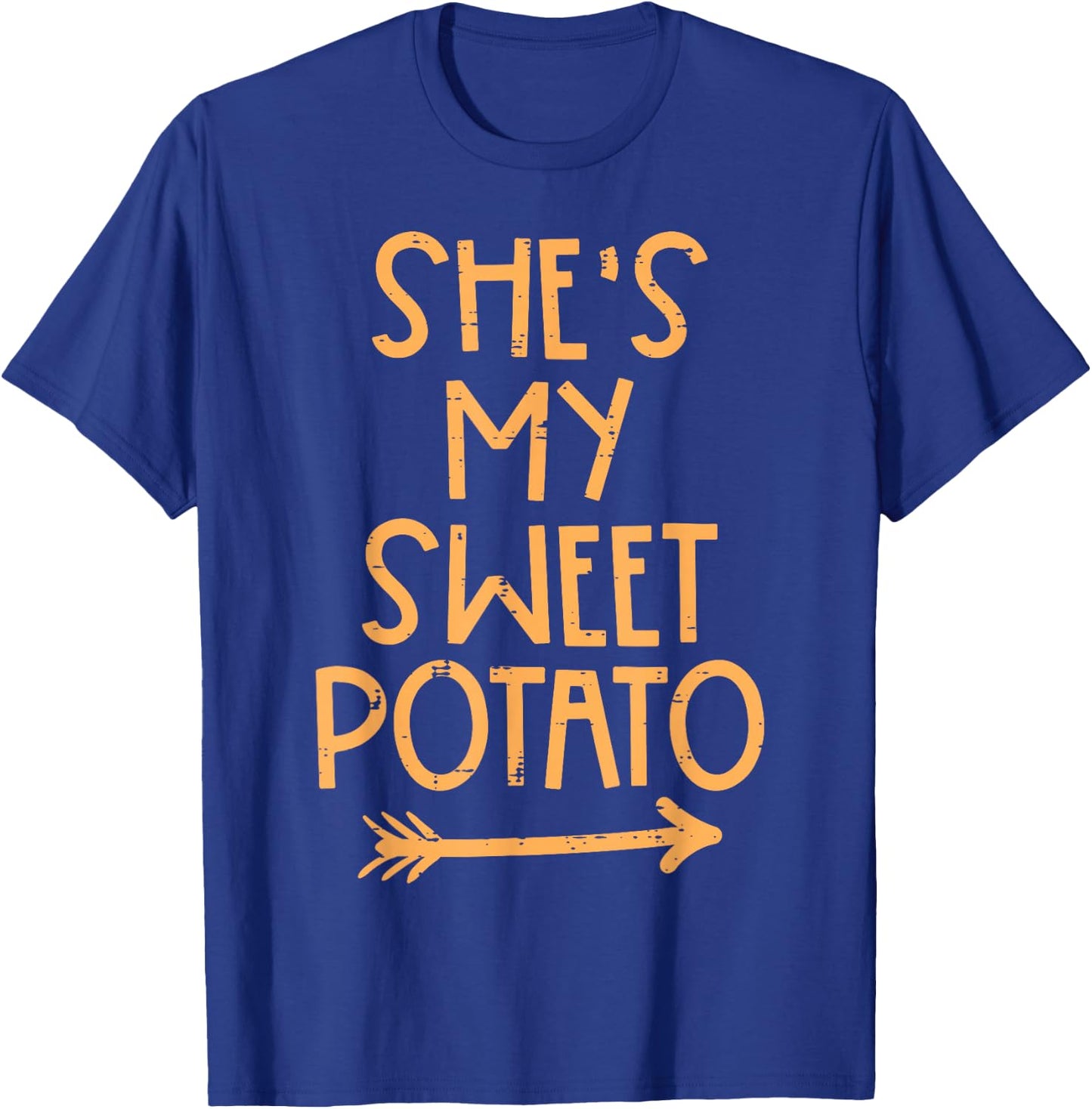 Thanksgiving Shes My Sweet Potato Matching Couple Fall Men T-Shirt - T-Shirt | Royal