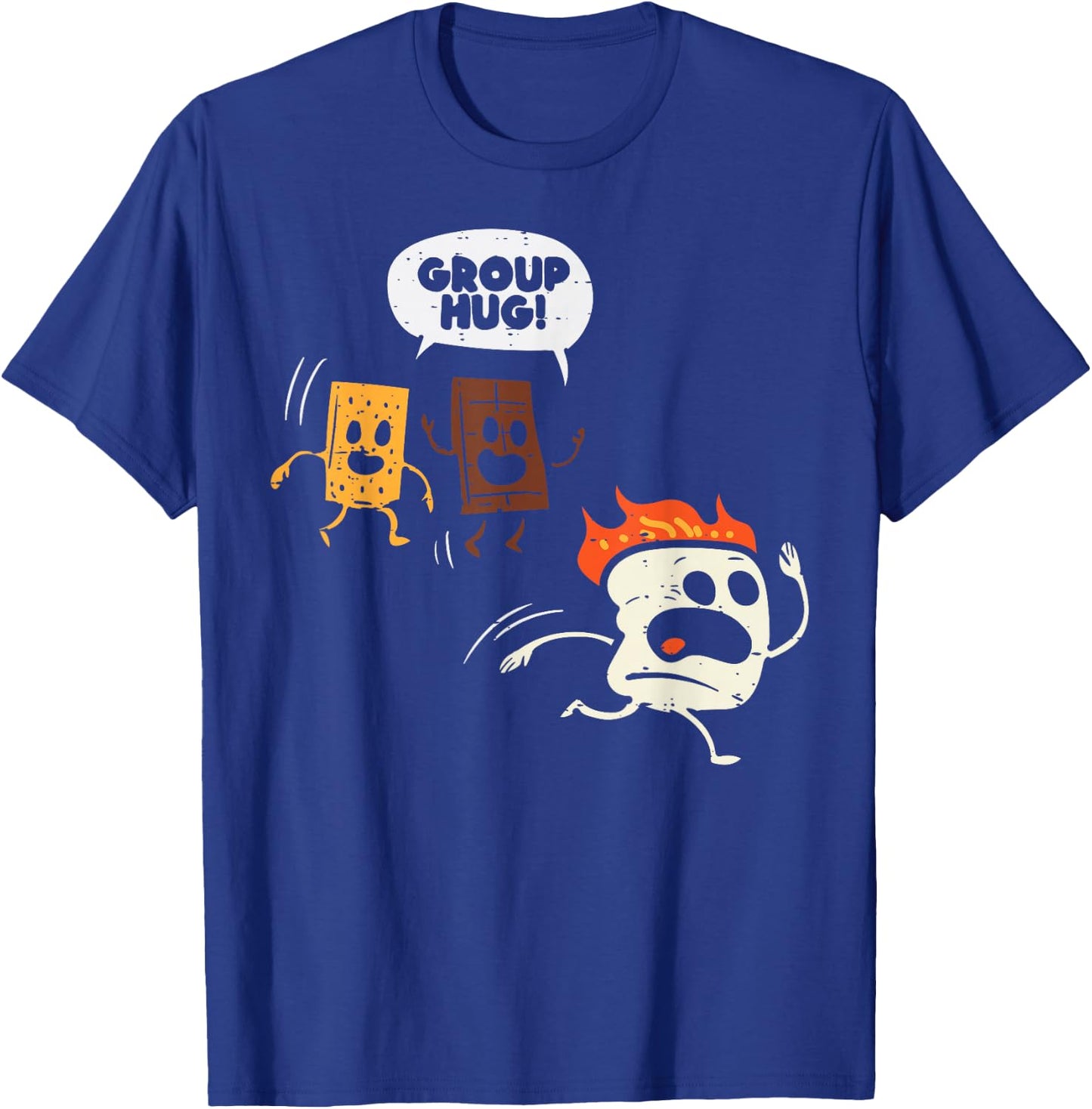 Camping Group Hug Smores Funny Marshmallow Men Women Kids T-Shirt - T-Shirt | Royal