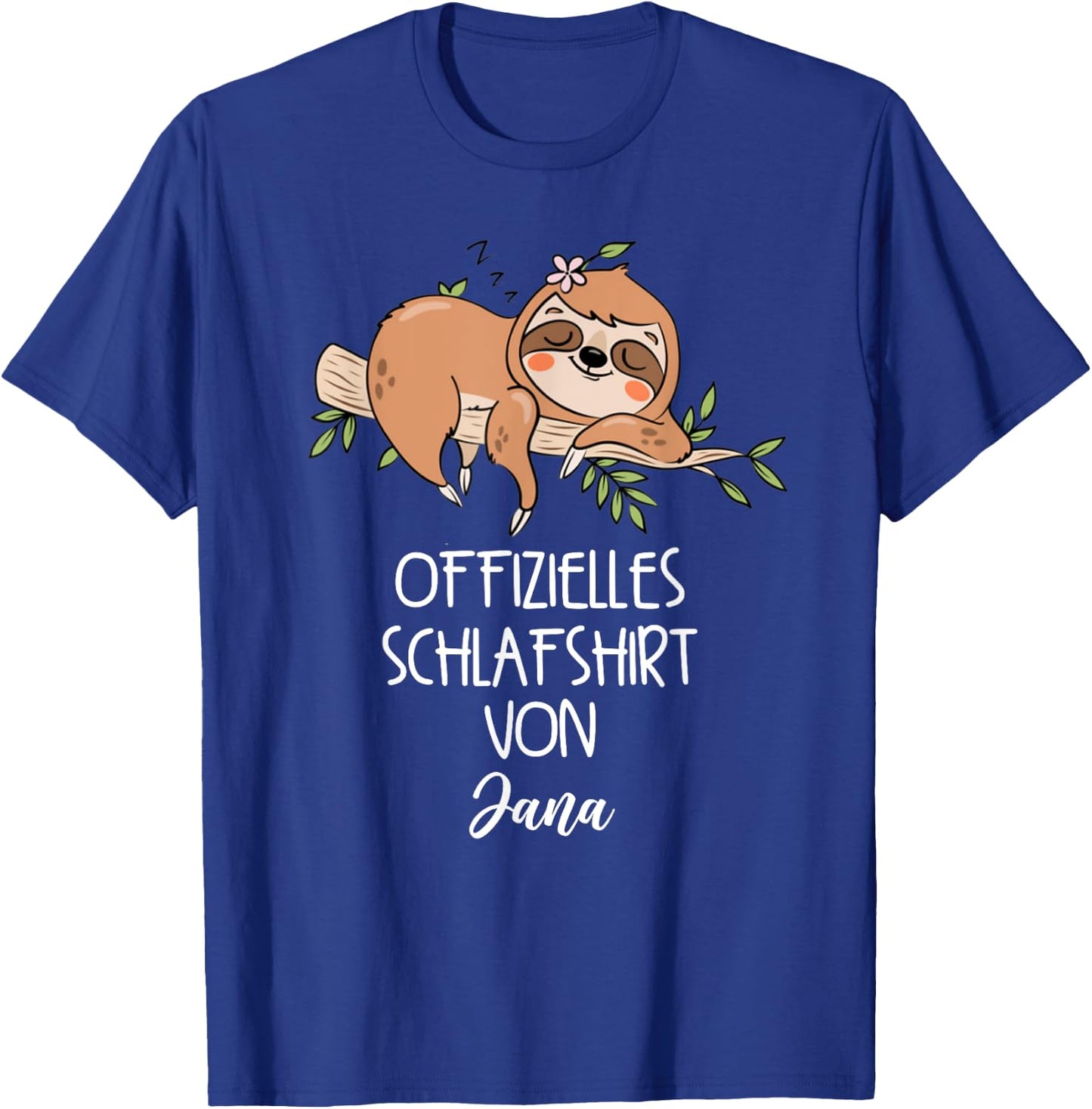Offizielles Schlafshirt Von Jana Nachthemd Faultier T-Shirt - T-Shirt | Royal