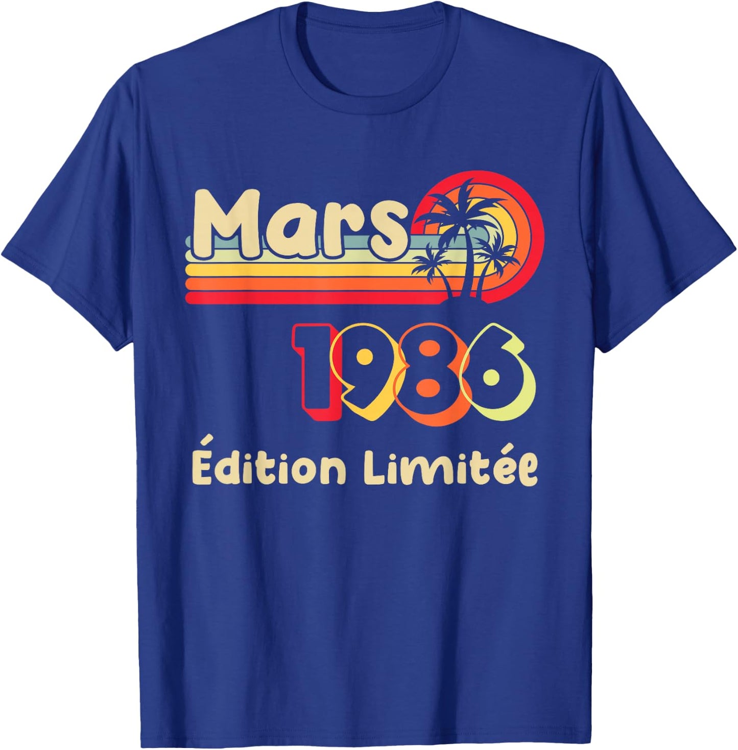 40 years Man 1986 Birthday March 40 years Man 1986 T-Shirt - T-Shirt | Royal