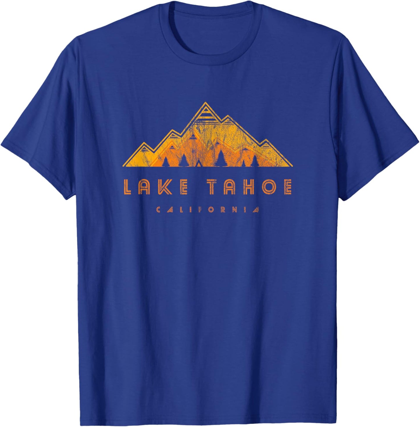 Lake Tahoe California Retro T-Shirt - T-Shirt | Royal