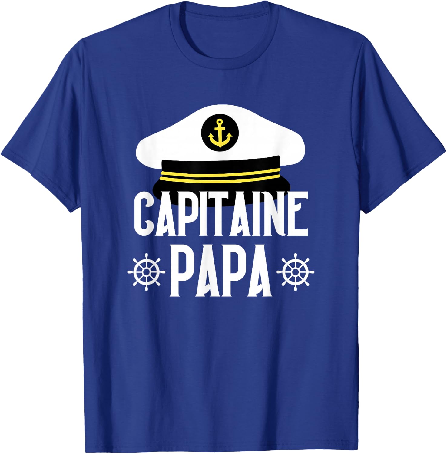 Captain Dad Boat Gift Humor Captain Dad Father , Black, S T-Shirt - T-Shirt | Royal