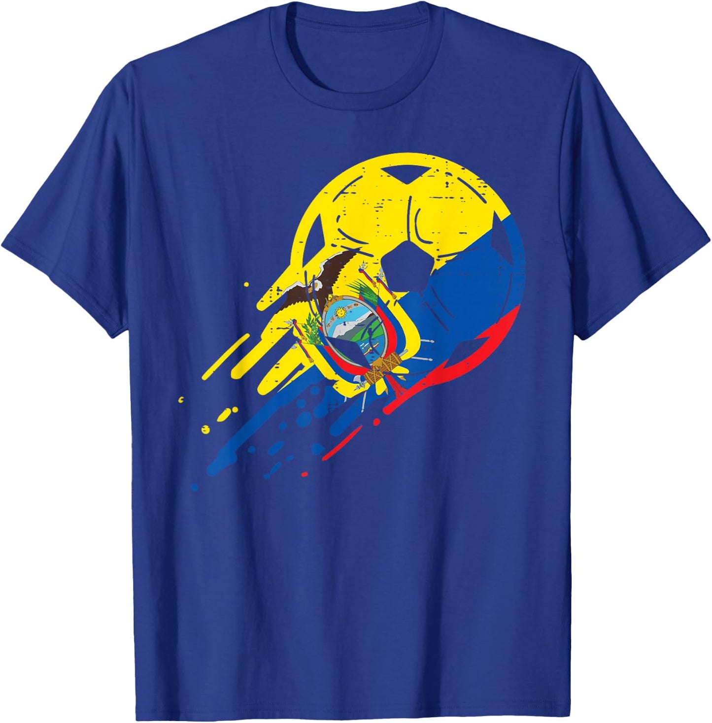 Ecuador Flag Ecuadorian Soccer Football Fan Men Women Kids T-Shirt - T-Shirt | Royal