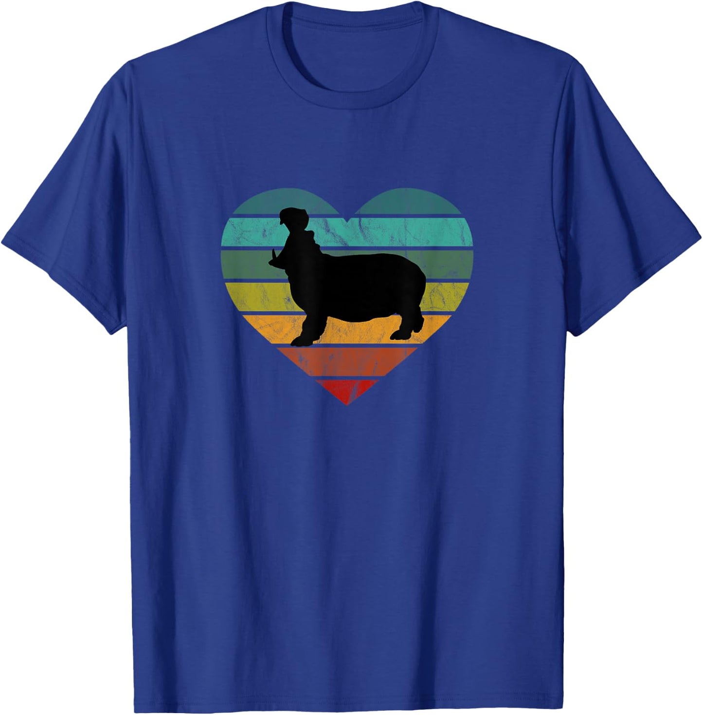 I Love Hippos in Africa Heart Wilderness Safari Hippo T-Shirt - T-Shirt | Royal