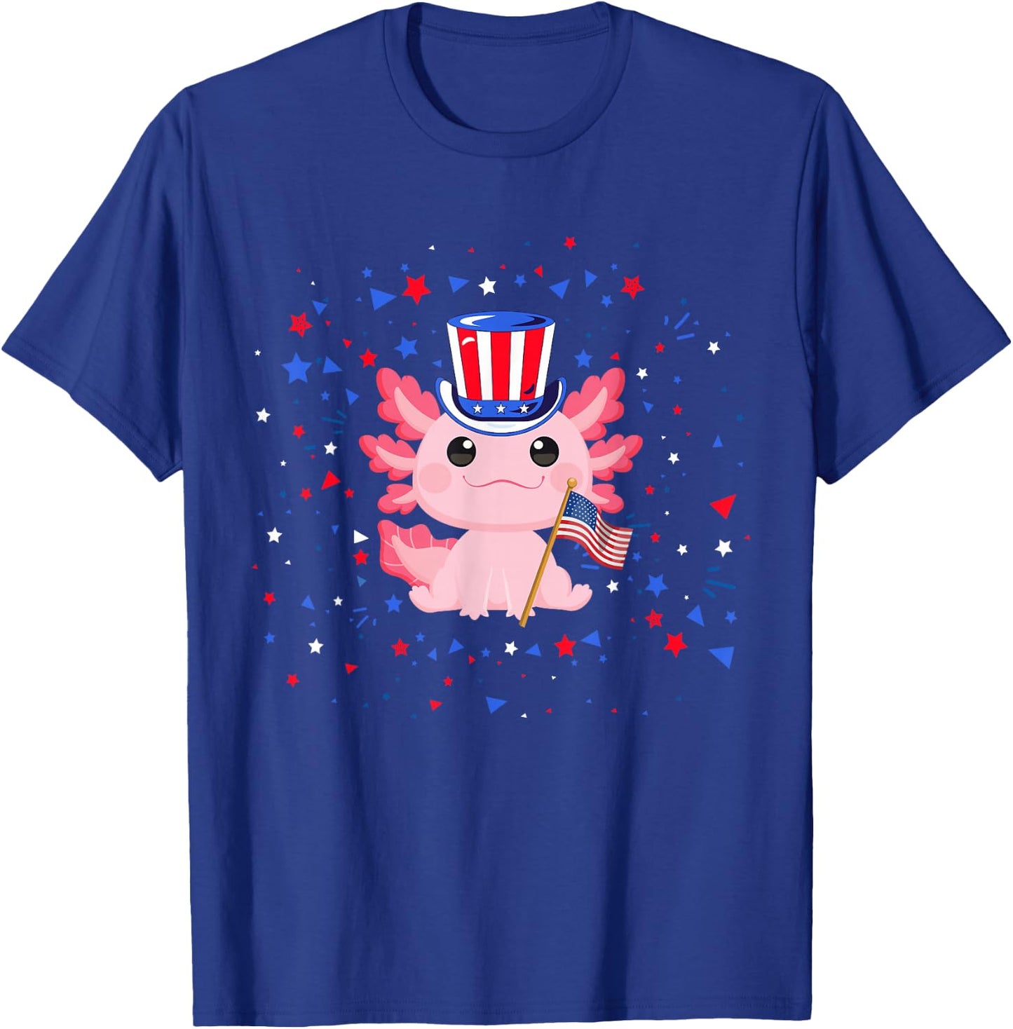Axolotl 4th of July T-Shirt - T-Shirt | Royal