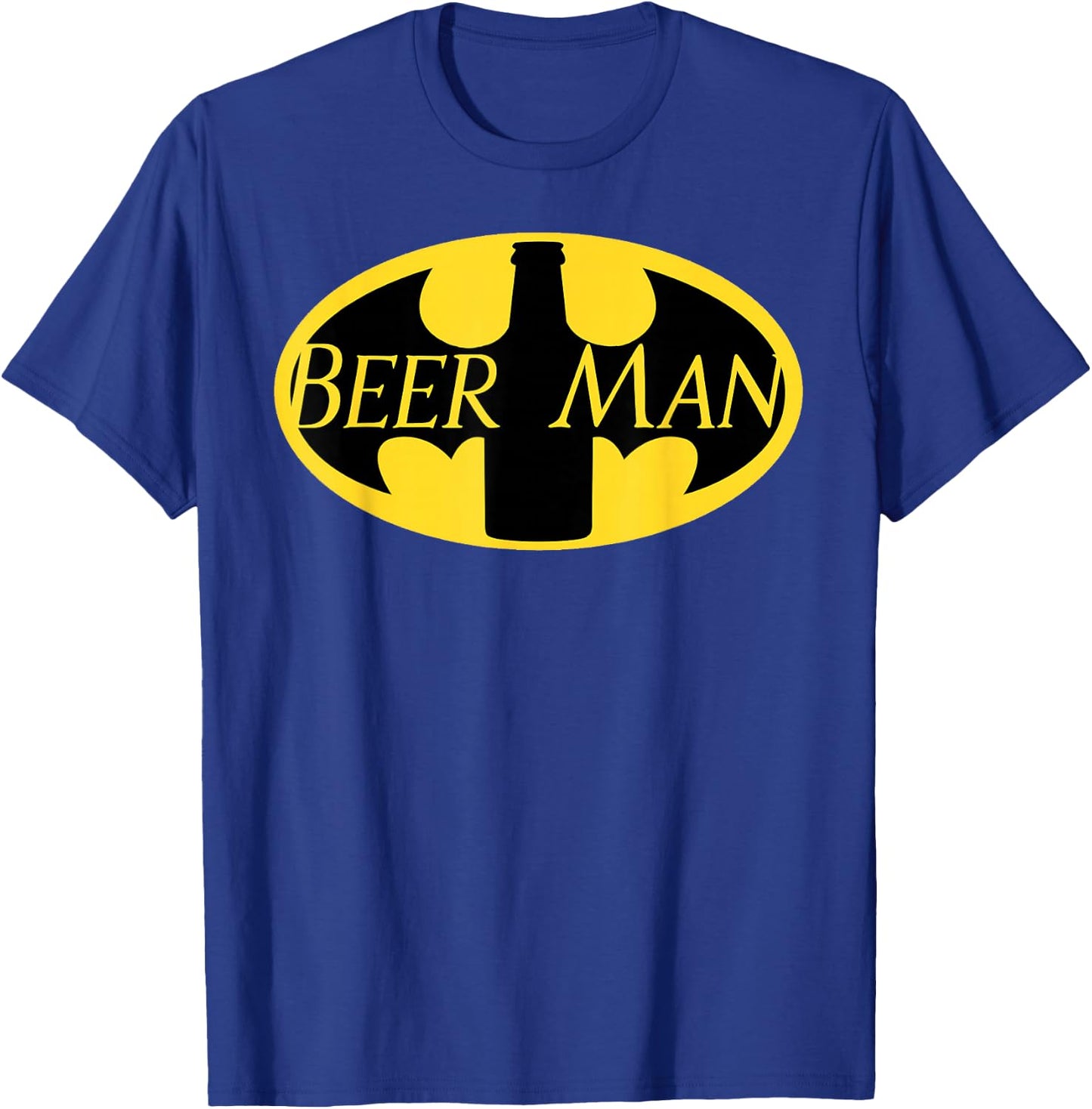 Funny Beer Drinking & Super Hero Parody Gift Shirt Beer Man T-Shirt - T-Shirt | Royal