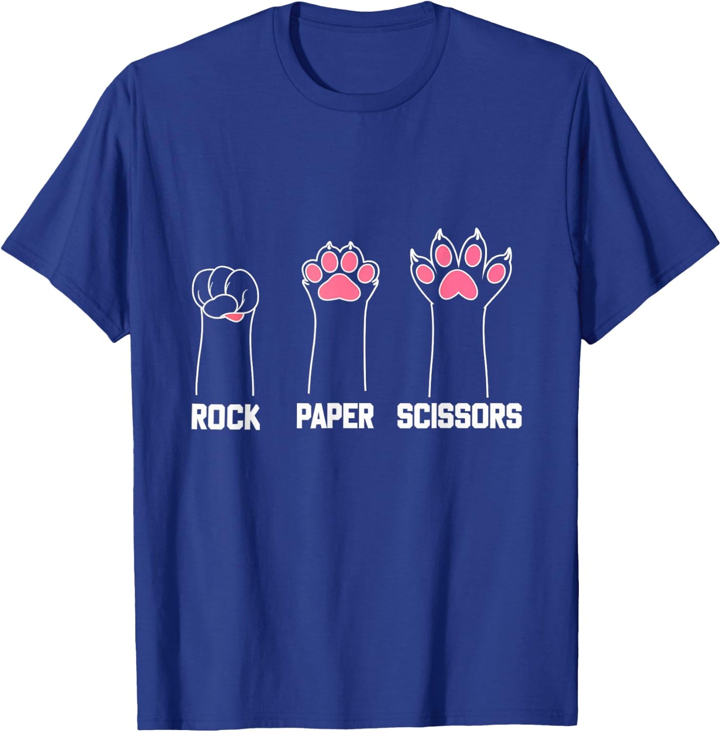 Rock Paper Scissors Cat Paw Game Cute Cat Pets Women T-Shirt - T-Shirt | Royal