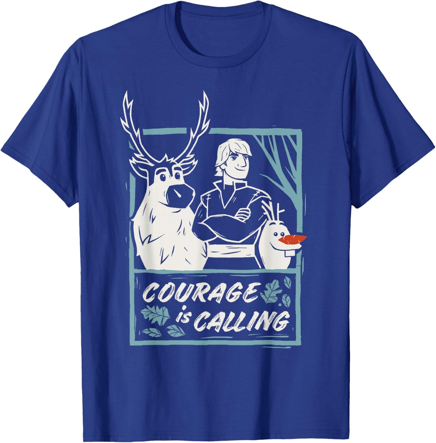 Disney Frozen 2 Sven Kristoff and Olaf Courage Call You T-Shirt - T-Shirt | Royal
