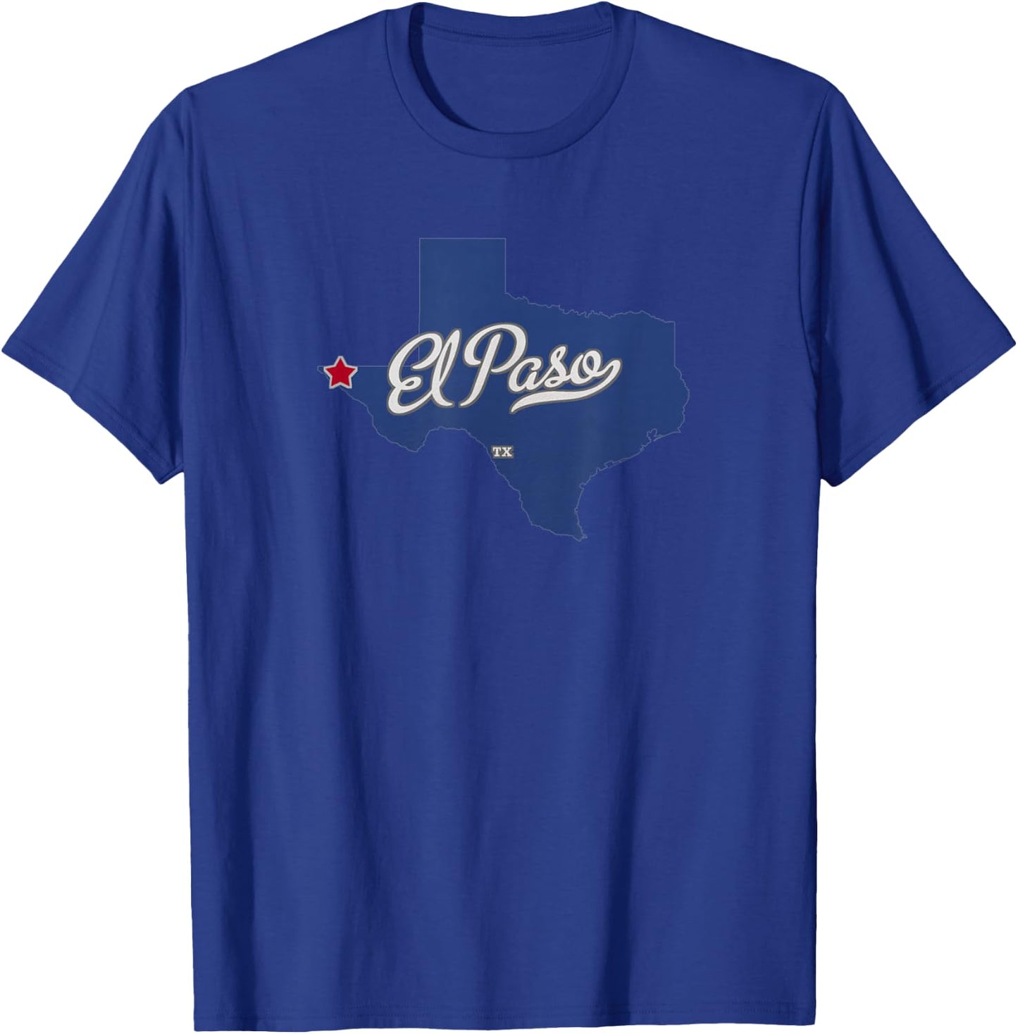 El Paso Texas TX Map T-Shirt - T-Shirt | Royal