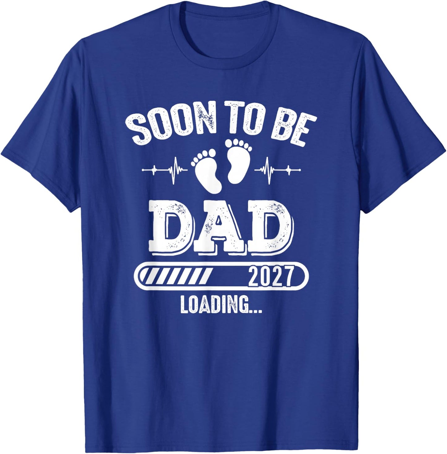 Soon to Be Dad 2027 Loading for Pregnancy Announcement T-Shirt - T-Shirt | Royal