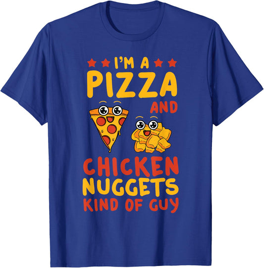 Chicken Nugget Pizza Lovers Nuggies Fans Nug Fast Food T-Shirt - T-Shirt | Royal